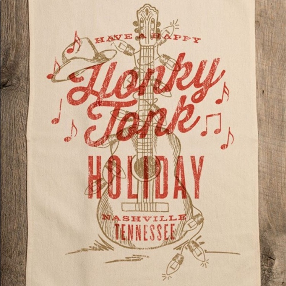 Have a Happy Honky Tonk Holiday Tea Towel